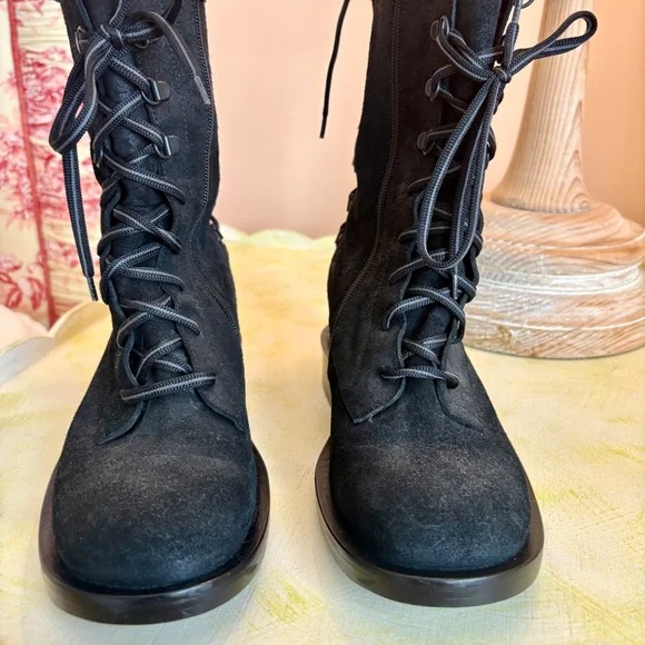 AF VANDEVORST SUEDE COMBAT BOOT - Picture 3 of 7